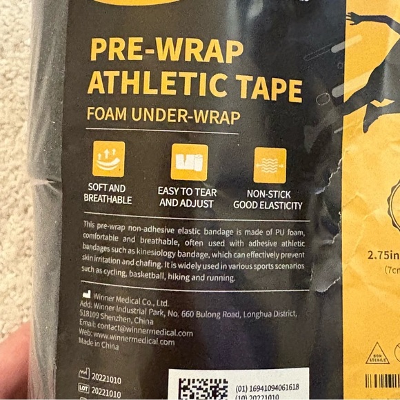 Dimora Black Pre-Wrap & Athletic Tape Bundle - Picture 4 of 9